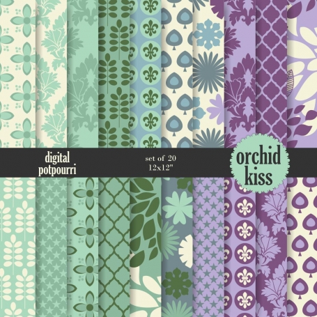 Orchid Kiss Digital Papers