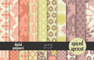 Spiced Apricot Digital Papers