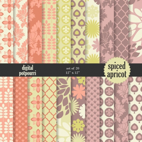 Spiced Apricot Digital Papers