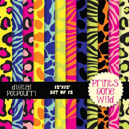 Prints Gone Wild Digital Papers