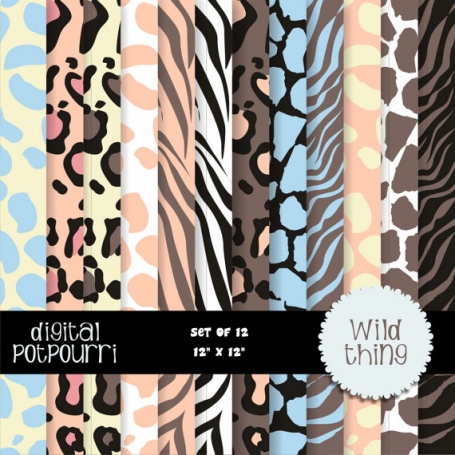 Wild Thing Digital Papers 