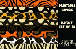 Animal prints Digital Papers