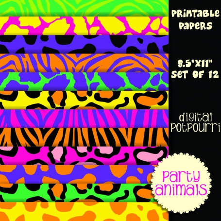 Party animals Digital Papers