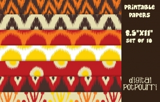 Traditional ikats Digital Papers