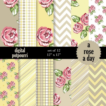 A rose a day Digital Papers