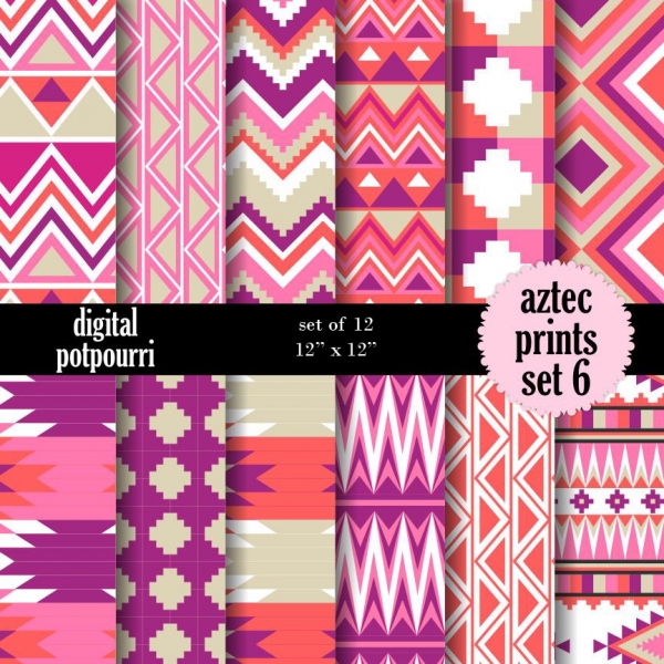 Download Aztec set 6 Digital Papers 