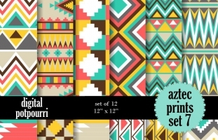 Aztec set 7 Digital Papers