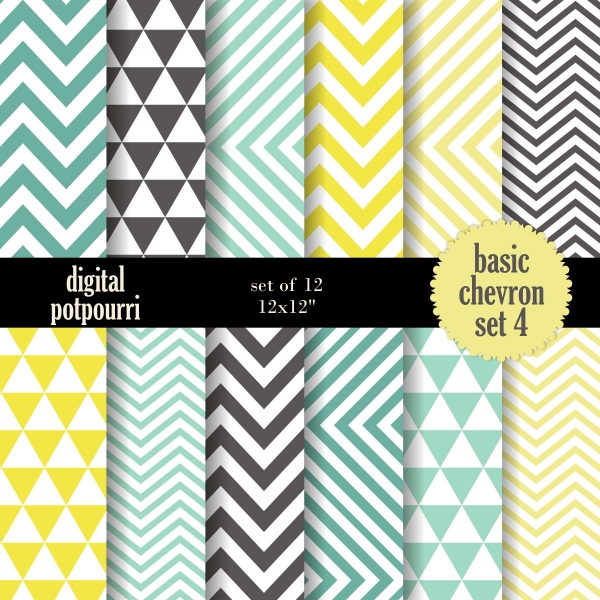 Download Basic chevron set 4 Digital Papers  