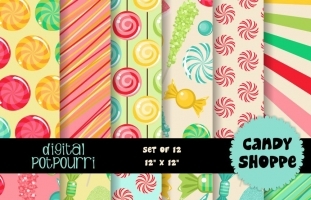 Candy shoppe Digital Papers