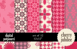 Cherry jubilee Digital Papers