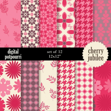 Cherry jubilee Digital Papers