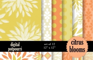 Citrus blooms Digital Papers