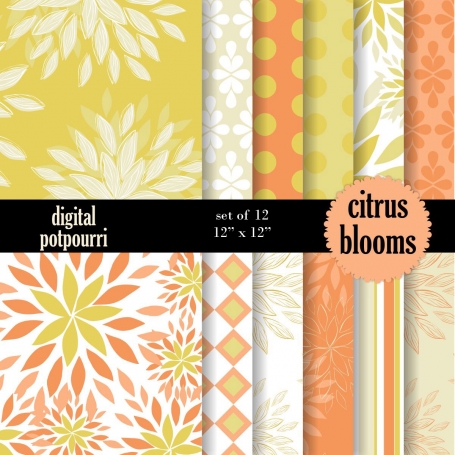 Citrus blooms Digital Papers