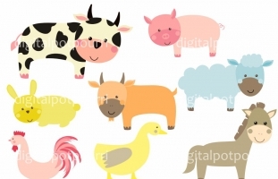 Barnyard animals Clip Art