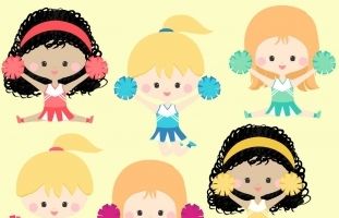 Cheerleaders Clip Art