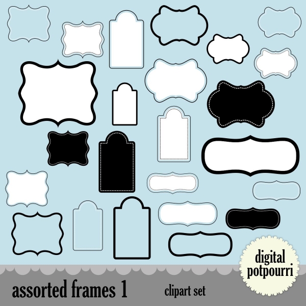 Download Assorted Frames Clip Art 1 