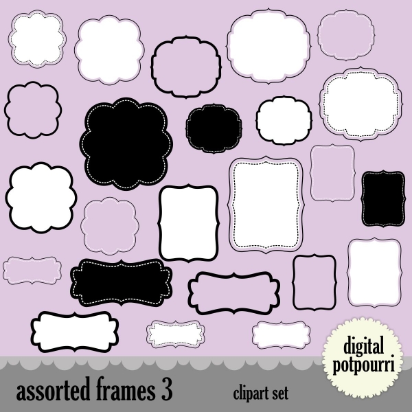 Download Assorted Frames Clip Art 3 
