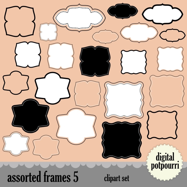 Download Assorted Frames Clip Art 5 