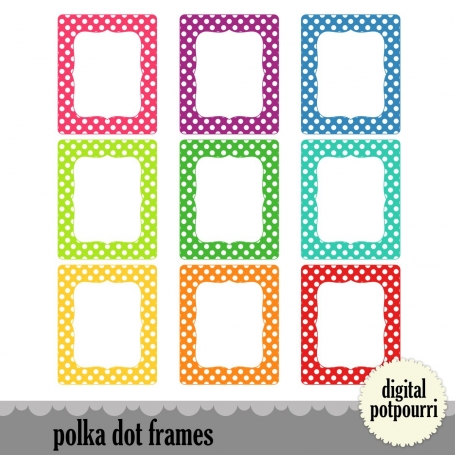 Polka Rectangle Frames