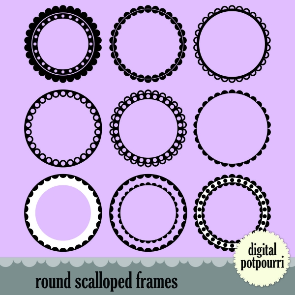 Download Round Ccalloped Frames 