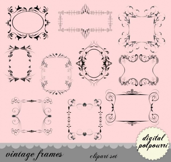 Download Vintage Frames Clip Art 