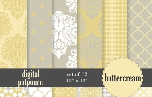 Buttercream Digital Papers