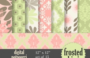 Frosted Kiwi Digital Papers