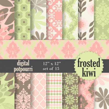 Frosted Kiwi Digital Papers