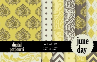 June Day Digital Papers 