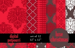 Luxe Christmas Digital Papers 