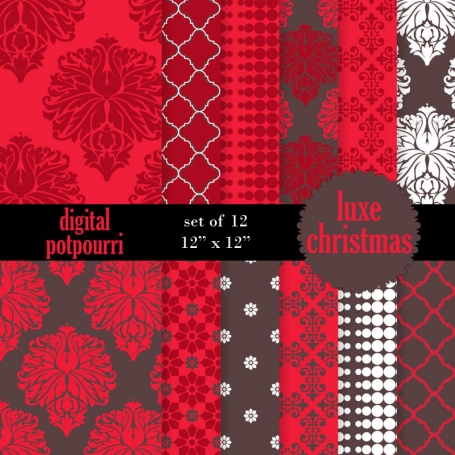 Luxe Christmas Digital Papers 