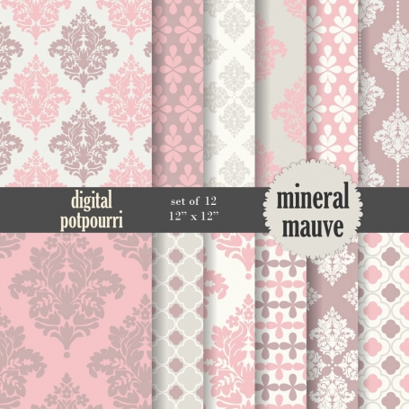 Mineral Mauve Digital Papers 