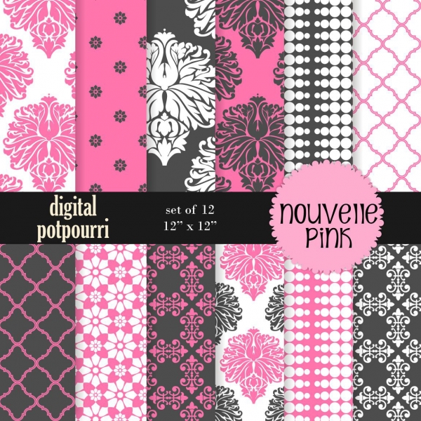 Download Nouvelle Pink Digital Papers 