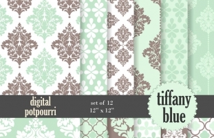 Tiffany blue Digital Papers 