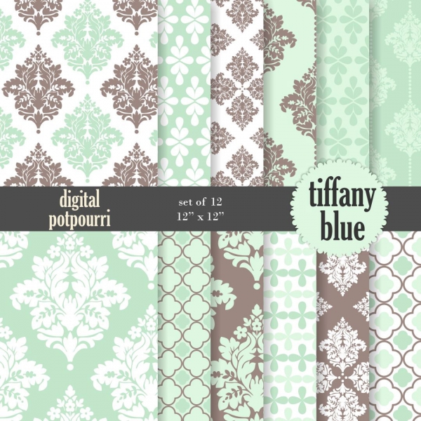 Download Tiffany blue Digital Papers  