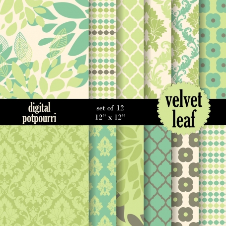 Velvet leaf Digital Papers