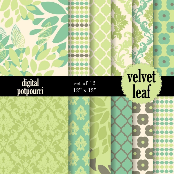 Download Velvet leaf Digital Papers 