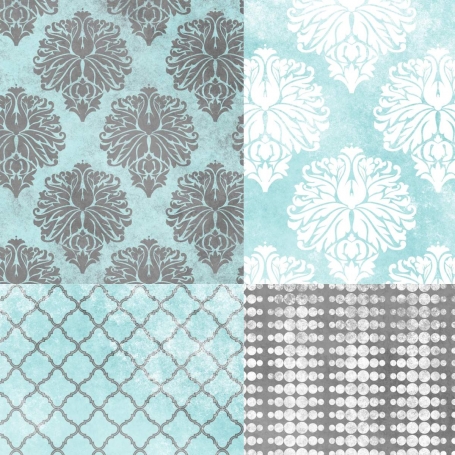 Icy blue shabby chich Digital