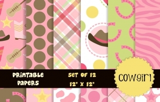 Cowgirl Digital Papers