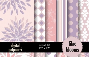 Lilac blooms Digital Papers
