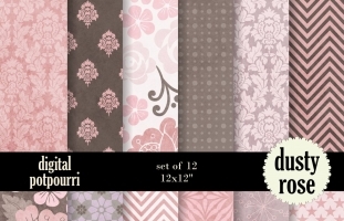 Dusty rose Digital Papers