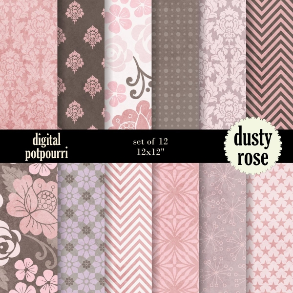 Download Dusty rose Digital Papers 