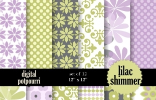 Lilac shimmerDigital Papers