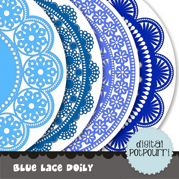 Download Doily blues Clip Art 