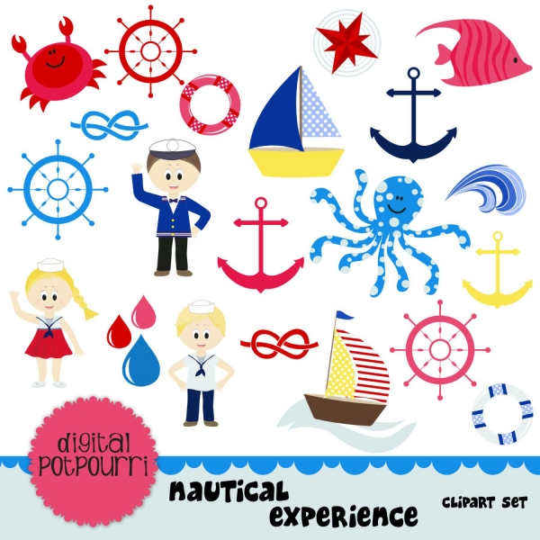 Download Ahoy me hearties blue Clip Art 