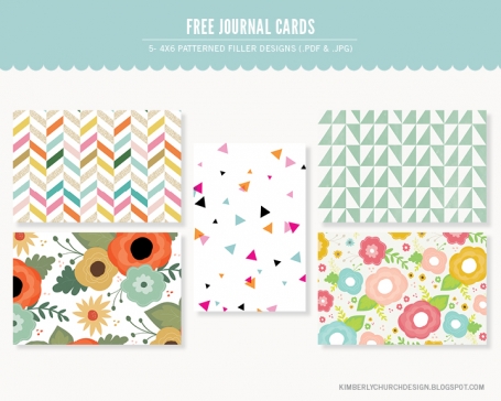 Patterned 4x6 Journal Cards
