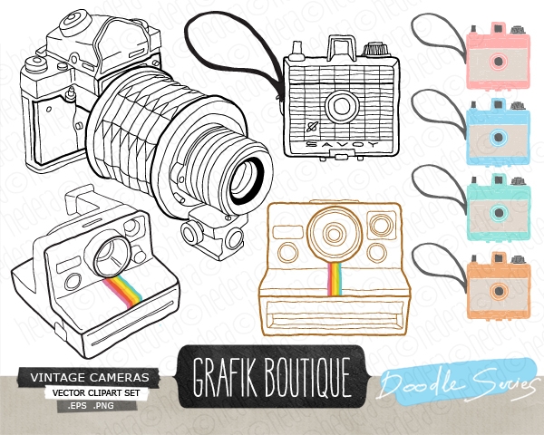 Download Vintage Camera Vector Clip Art 