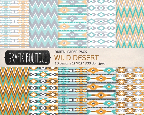 Download Wild Desert 10 Digital Paper Pack N40 