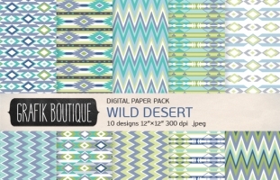 Wild Desert 10 Digital Paper Pack