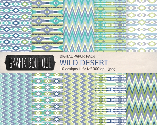 Download Wild Desert 10 Digital Paper Pack N41  